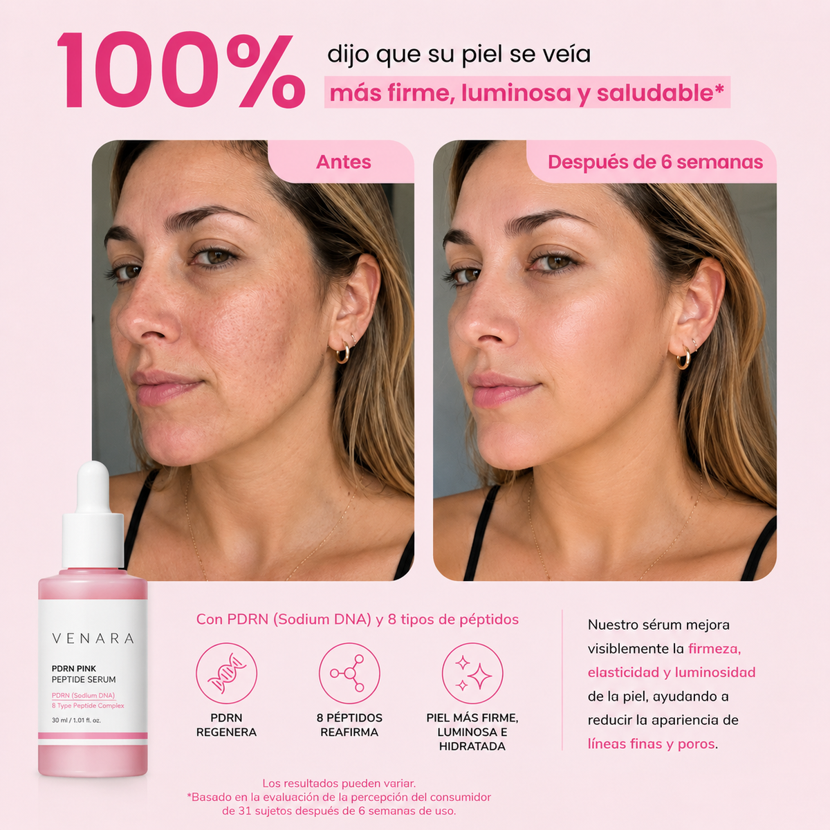 PDRN Pink Peptide Serum VENARA AV